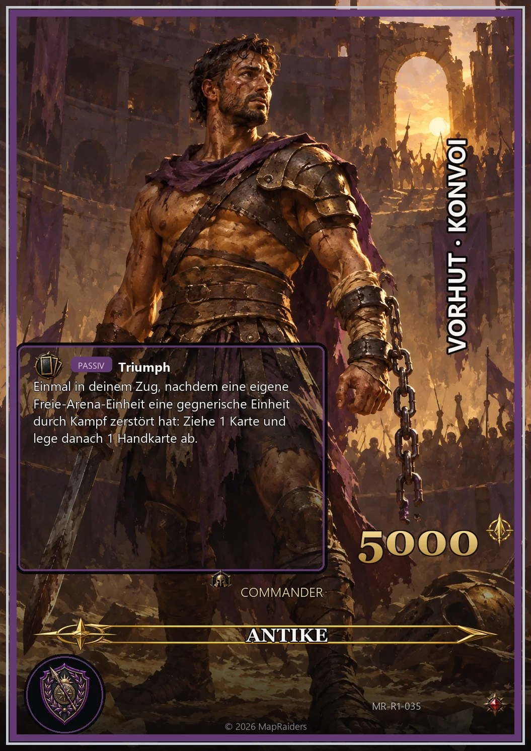 The Unshackler – Hero of the Free Arena, Antiquity commander card