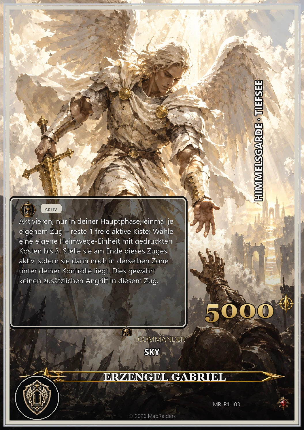 Archangel Gabriel – Voice of the Morning, Sky commander card