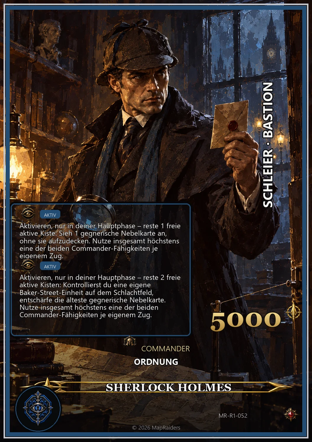 Sherlock Holmes – Master of Clues, The Authority commander card