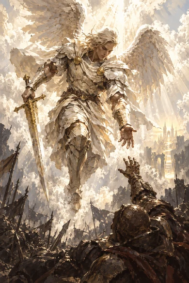 Archangel Gabriel, Sky camp commander illustration